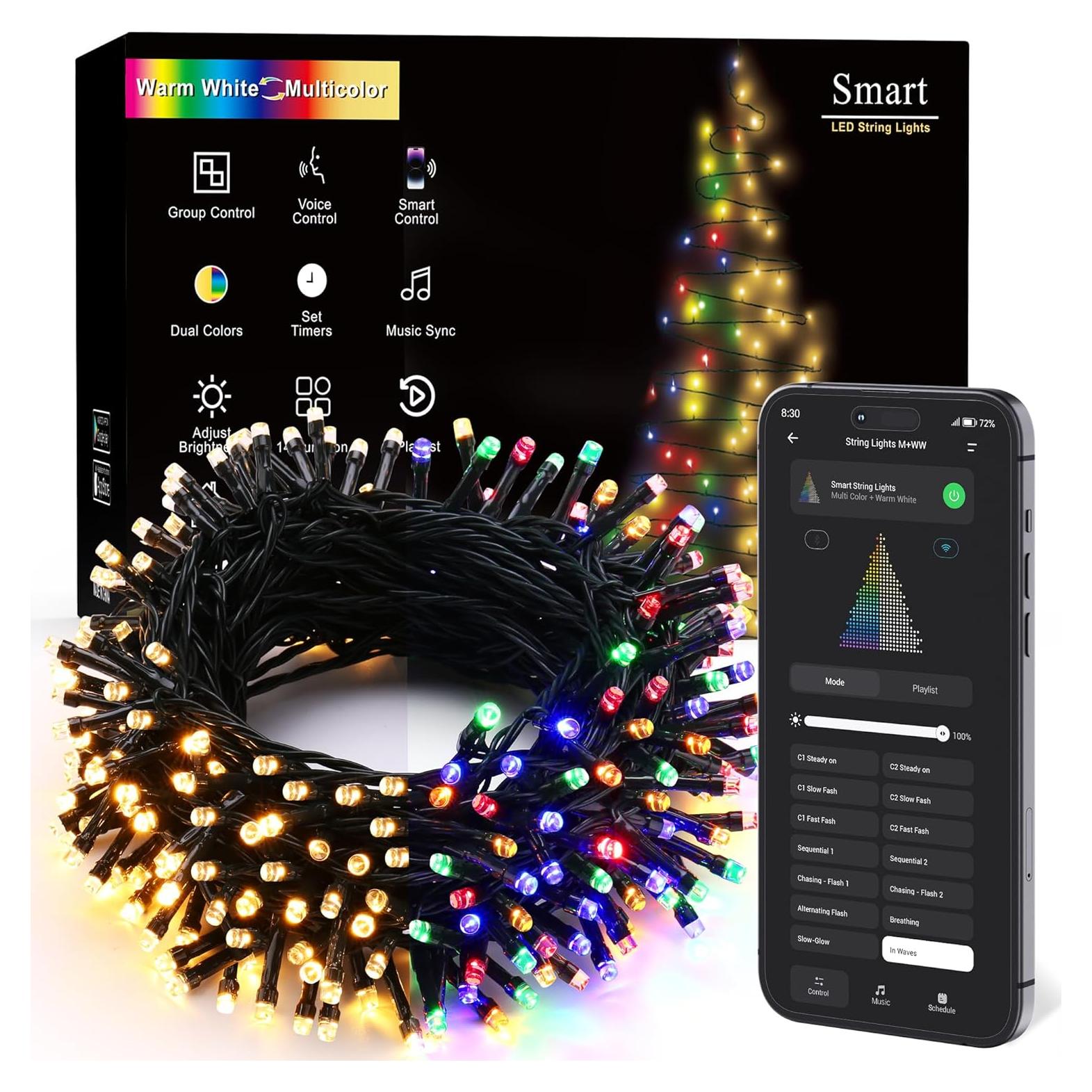 Luces de Navidad Inteligentes ODEETRONIC 30 m 300 LED Multicolor