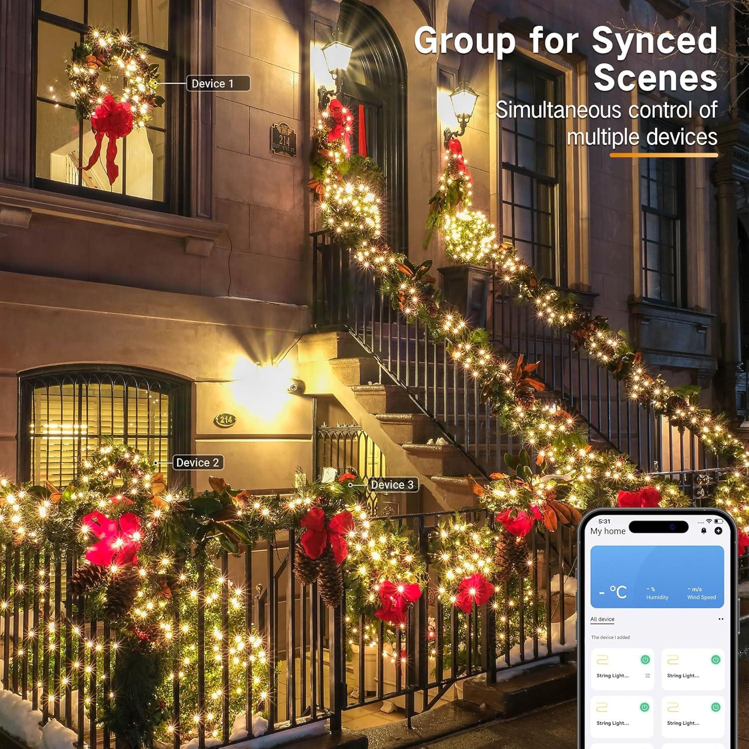 Luces de Navidad Inteligentes ODEETRONIC 30 m 300 LED Multicolor