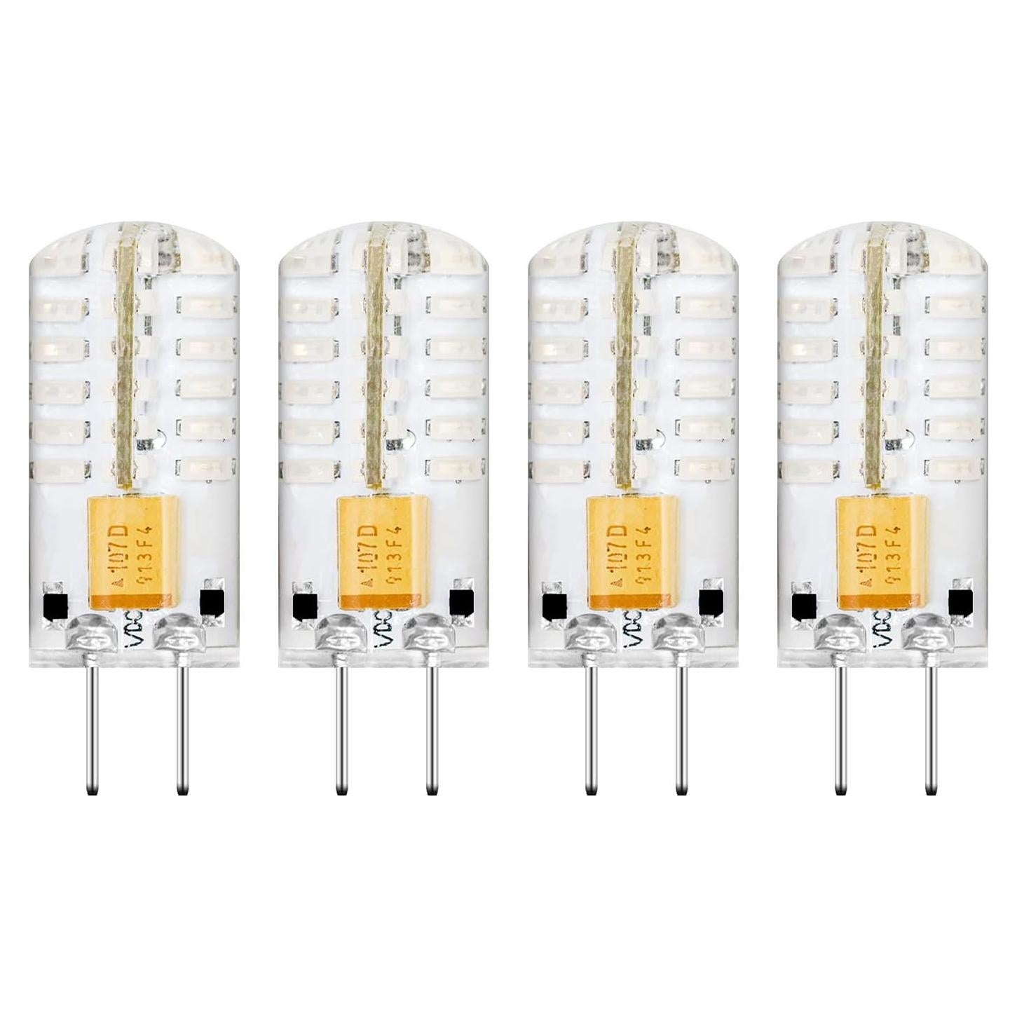 Bombilla LED G4 Roja 12V 2W 200 Lúmenes Paquete de 4