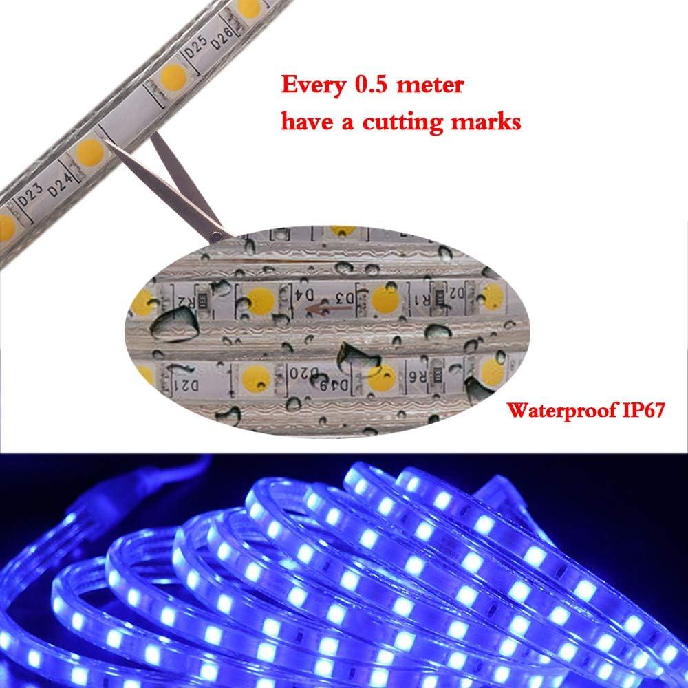 Tira LED XUNATA 10m 110V SMD 5050 Impermeable Blanco Frío
