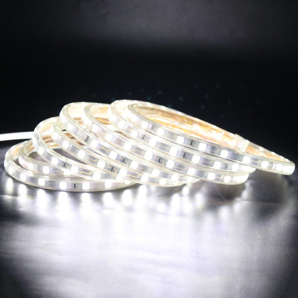 Tira LED XUNATA 10m 110V SMD 5050 Impermeable Blanco Frío