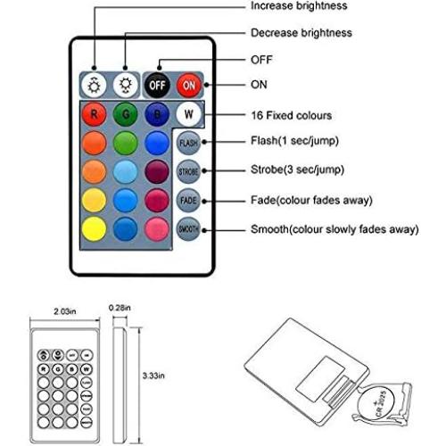 Bombilla LED RGB E27 10W DuDu Regulable 16 Colores Control Remoto
