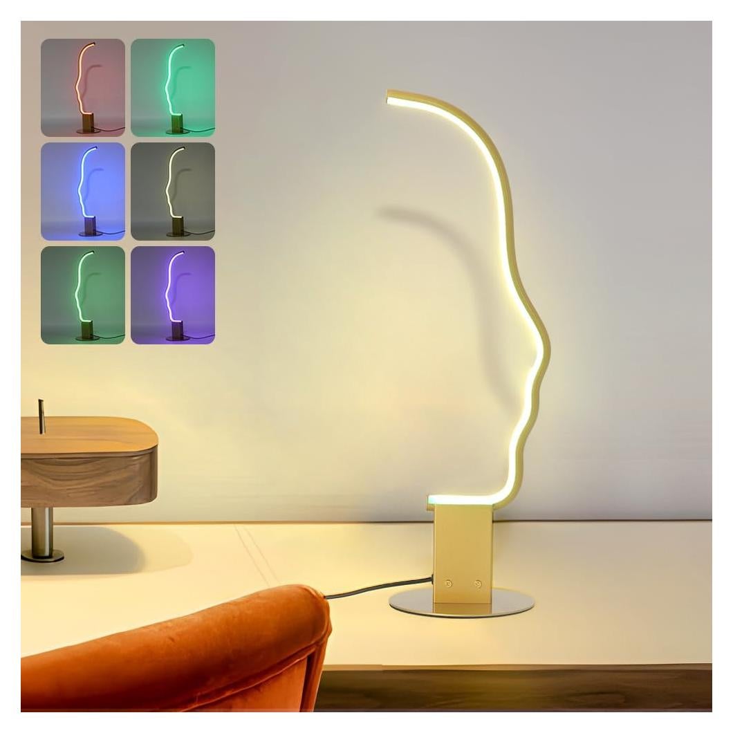 Lámpara de Mesa LED RGB Kariosid 52cm Regulable con Temporizador