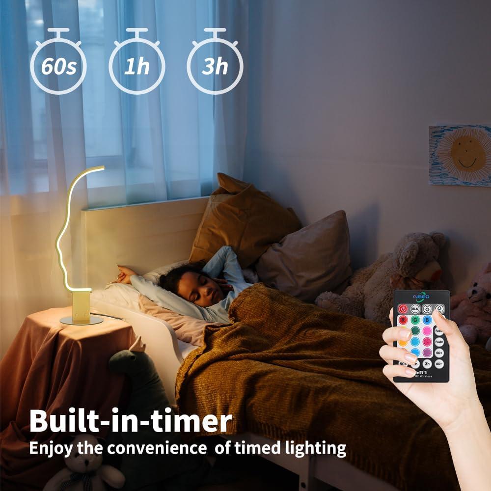 Lámpara de Mesa LED RGB Kariosid 52cm Regulable con Temporizador