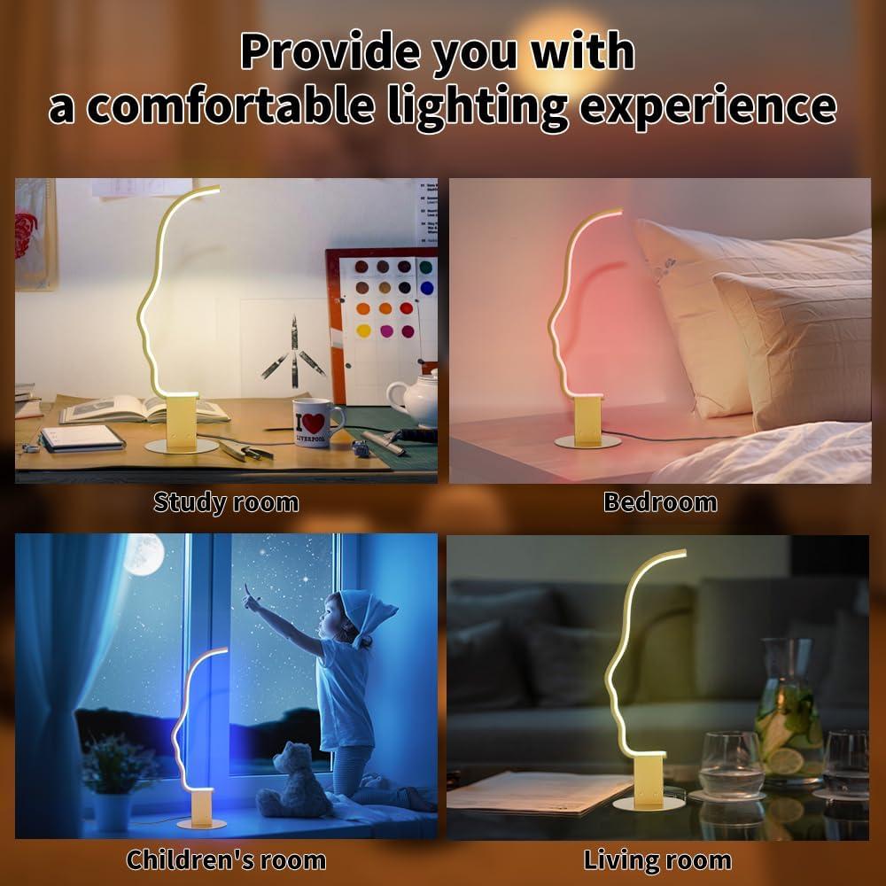 Lámpara de Mesa LED RGB Kariosid 52cm Regulable con Temporizador