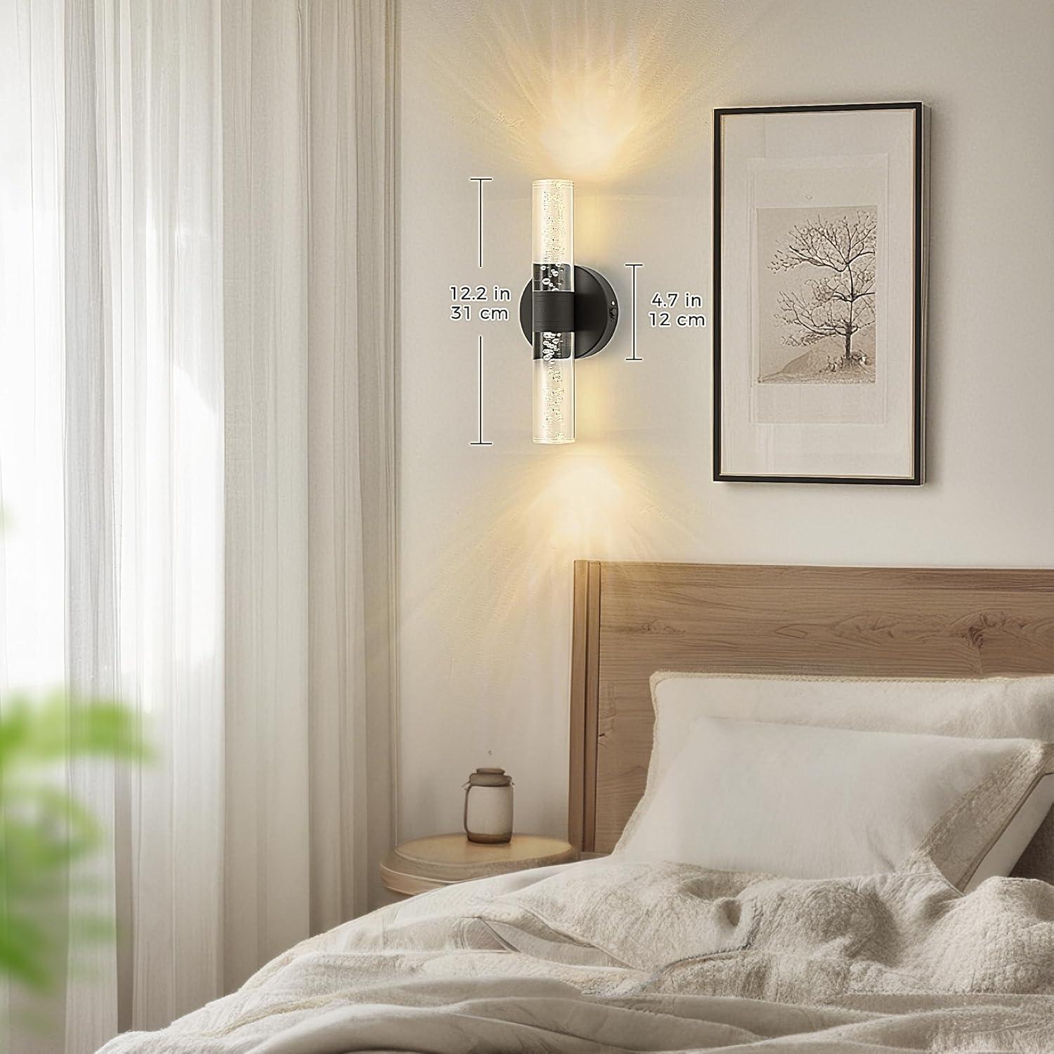 Aplique de Pared Inalámbrico DORESshop 30.48cm Negro 10000mAh