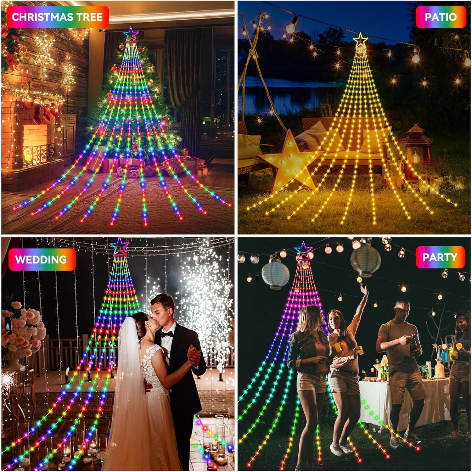 Luces de Cuerda RGB Cerflyer 320 LED 5 m Decoración Navidad