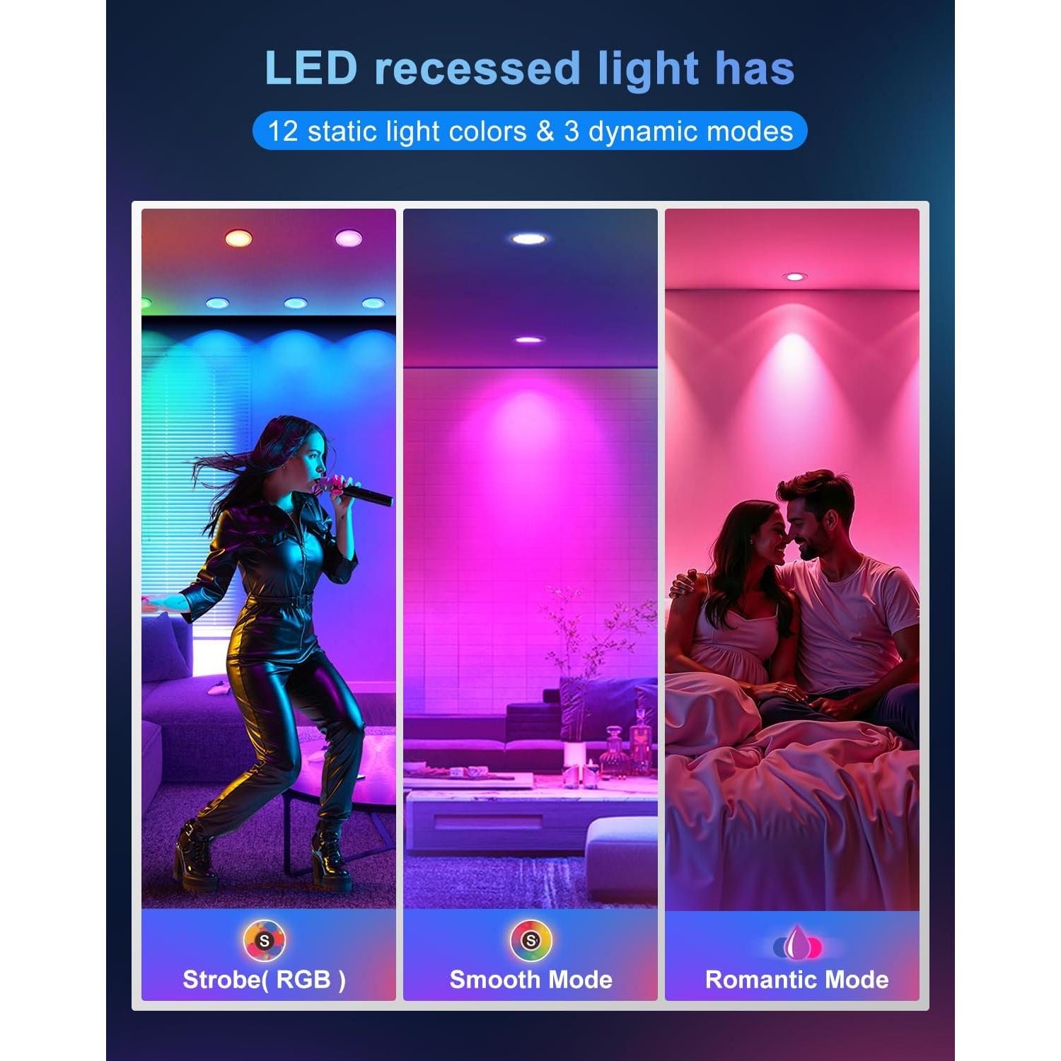 Iluminación Empotrada LED 6" VARICART RGB+5CCT E26 13W 1300LM