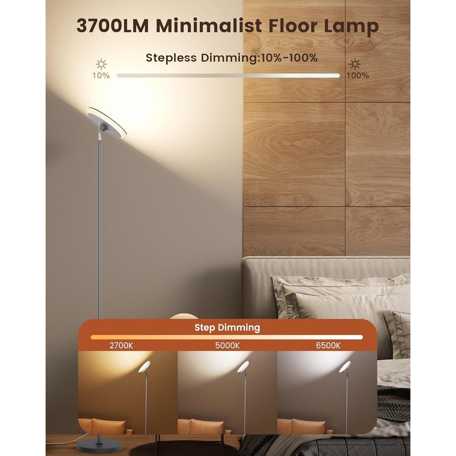 Lámpara de Pie LED ALEXPEX 42W RGB Control Remoto 3700LM