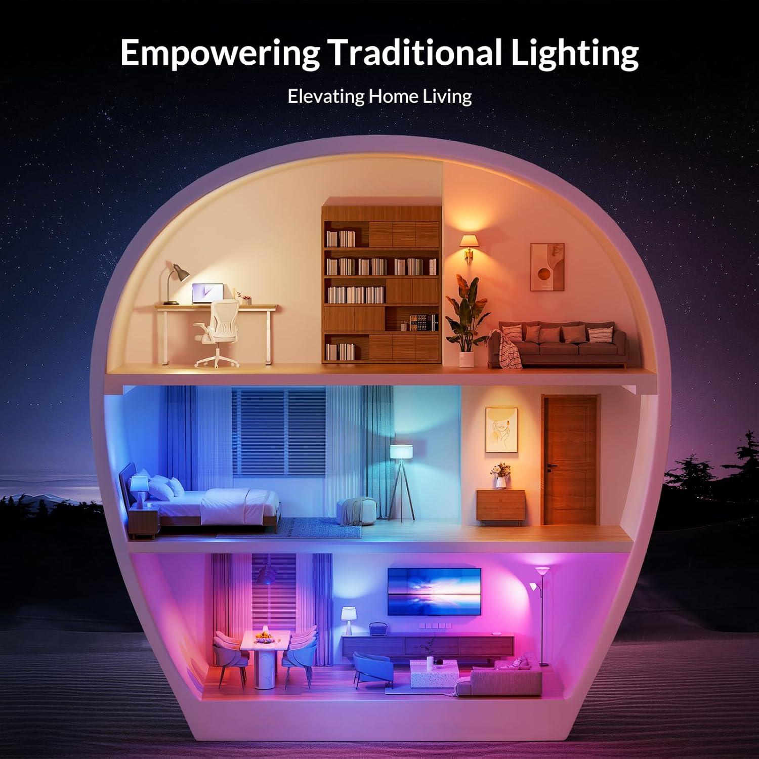 Bombillas LED Inteligentes LEPOWER-TEC A19 E26 900LM Paquete de 4