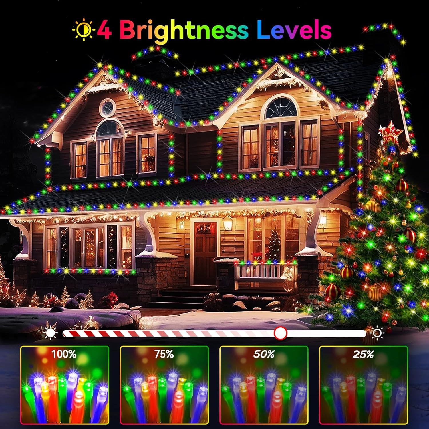 Luces de Navidad Hezbjiti 1000 LED 120m Multicolor con Control Remoto