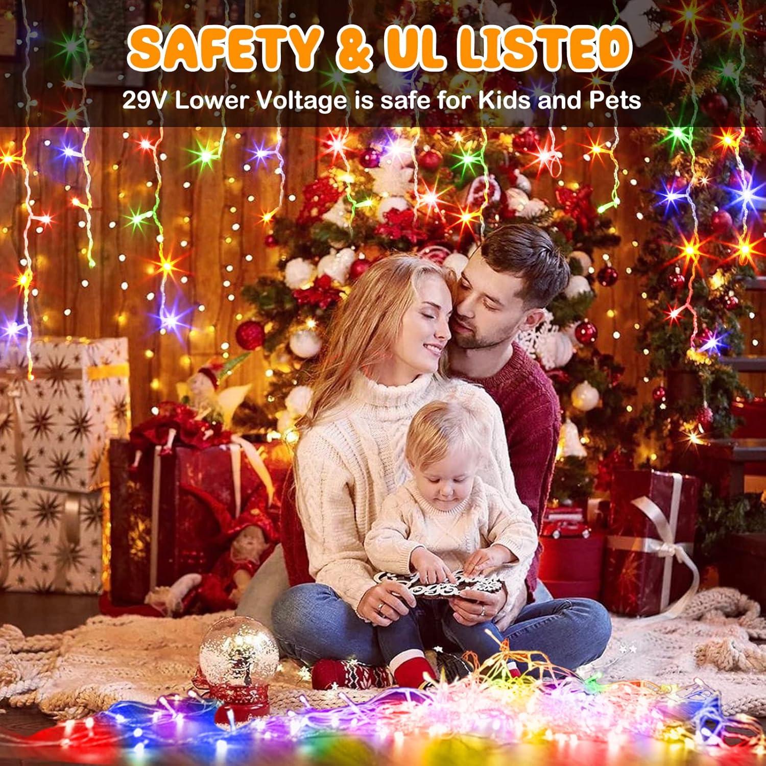 Luces de Navidad Hezbjiti 1000 LED 120m Multicolor con Control Remoto