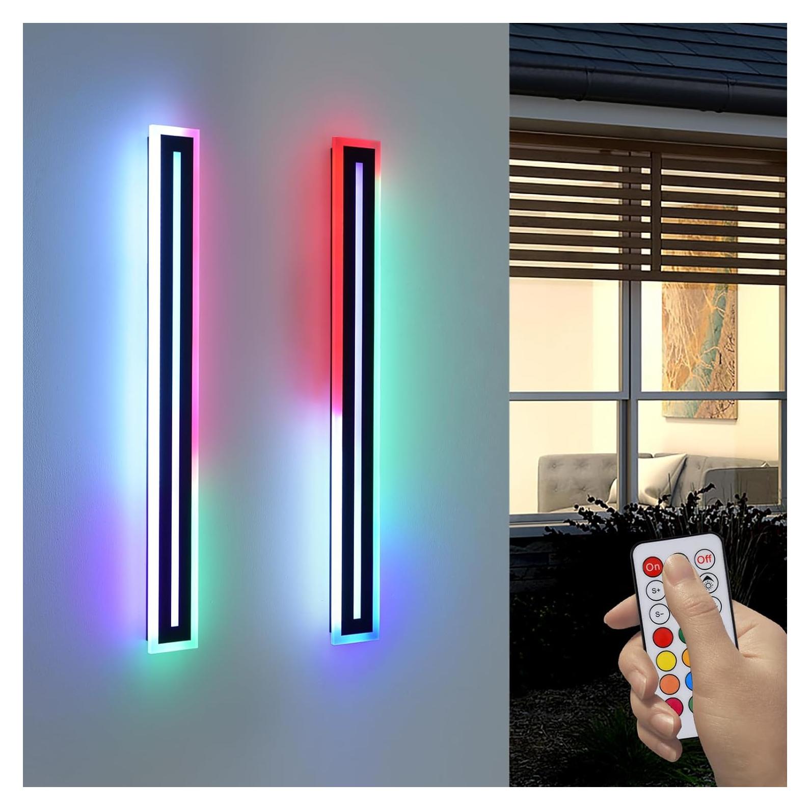 Luz de Pared Exterior 42W RGB QHIUAT 90cm Impermeable