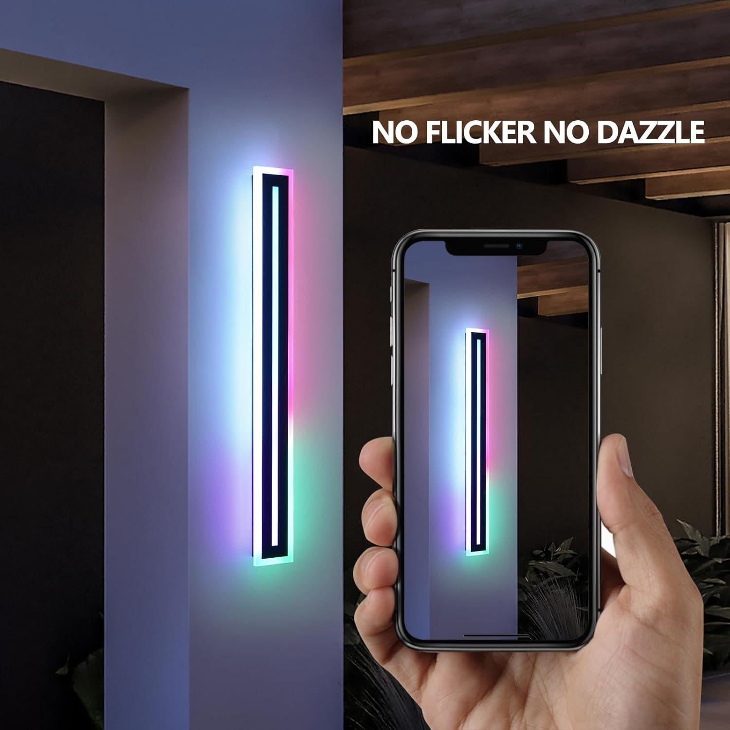 Luz de Pared Exterior 42W RGB QHIUAT 90cm Impermeable