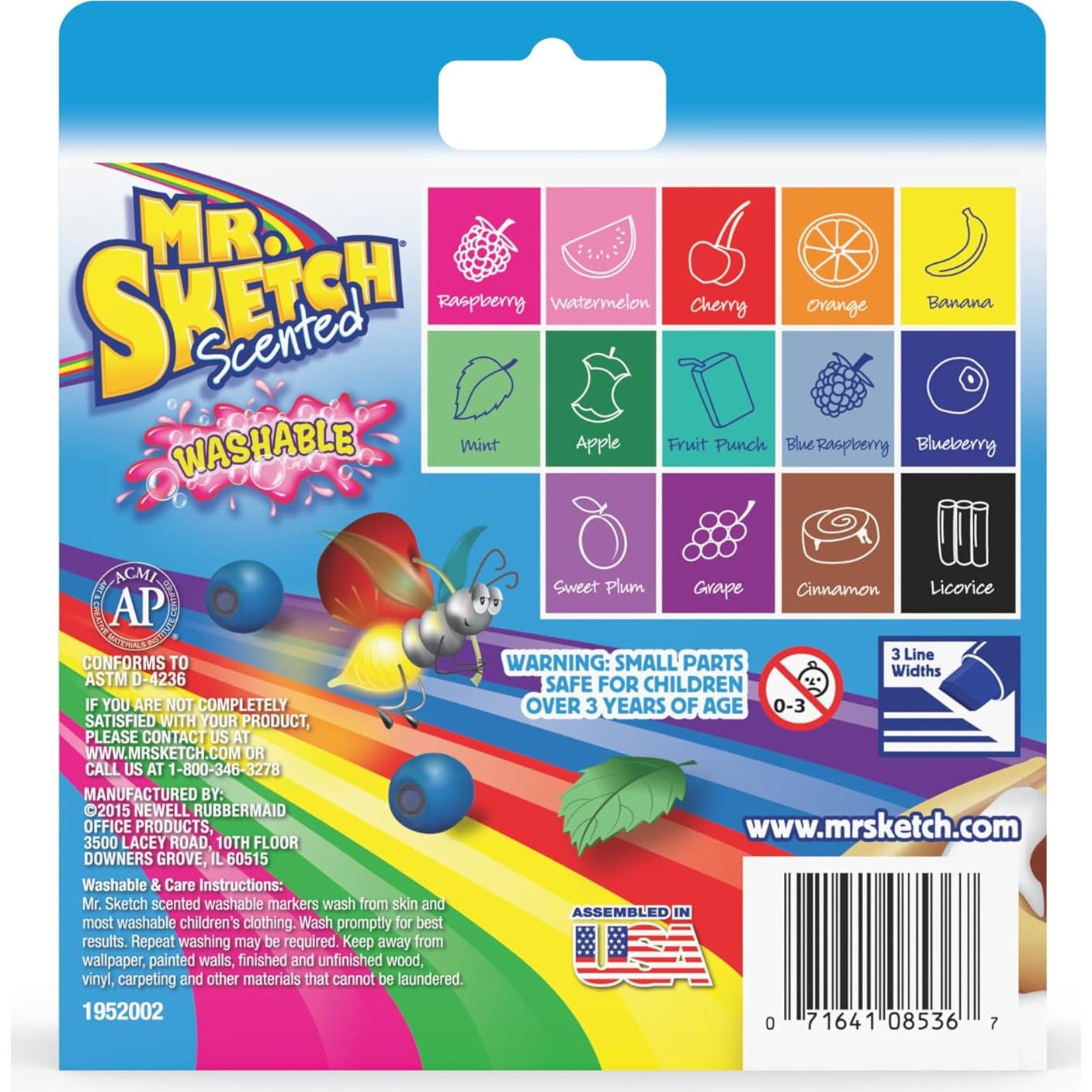 Marcadores Aromatizados Mr. Sketch, Punta Chisel, 14 Colores