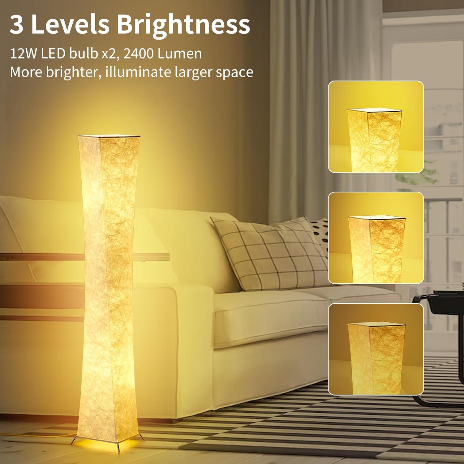 Lámpara de Pie Chiphy SF211-107, Regulable 132 cm, 3 Niveles de Brillo