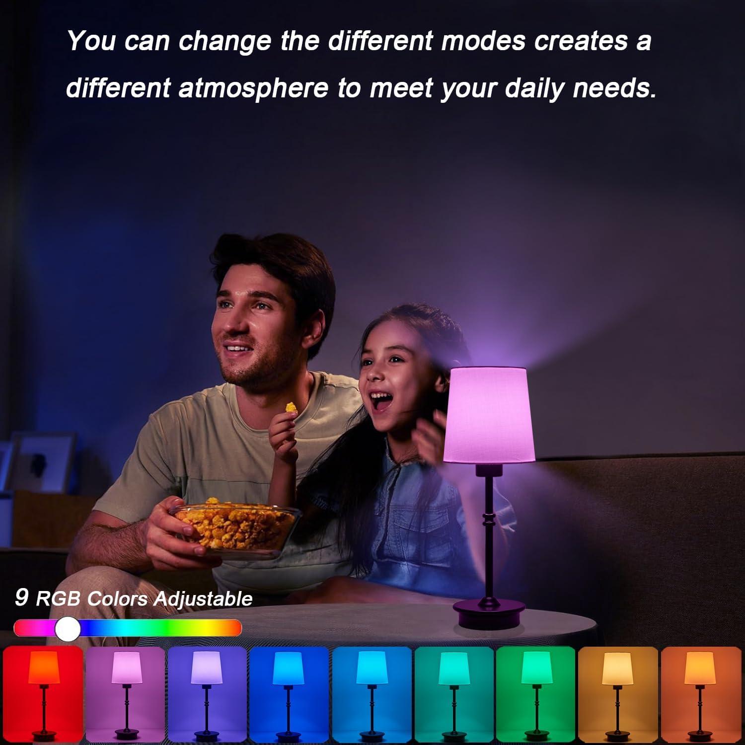 Lámpara de Mesa Inalámbrica Recargable A1A9 LED 13 Colores