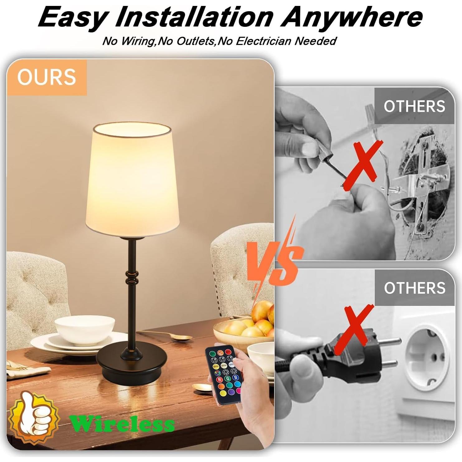 Lámpara de Mesa Inalámbrica Recargable A1A9 LED 13 Colores