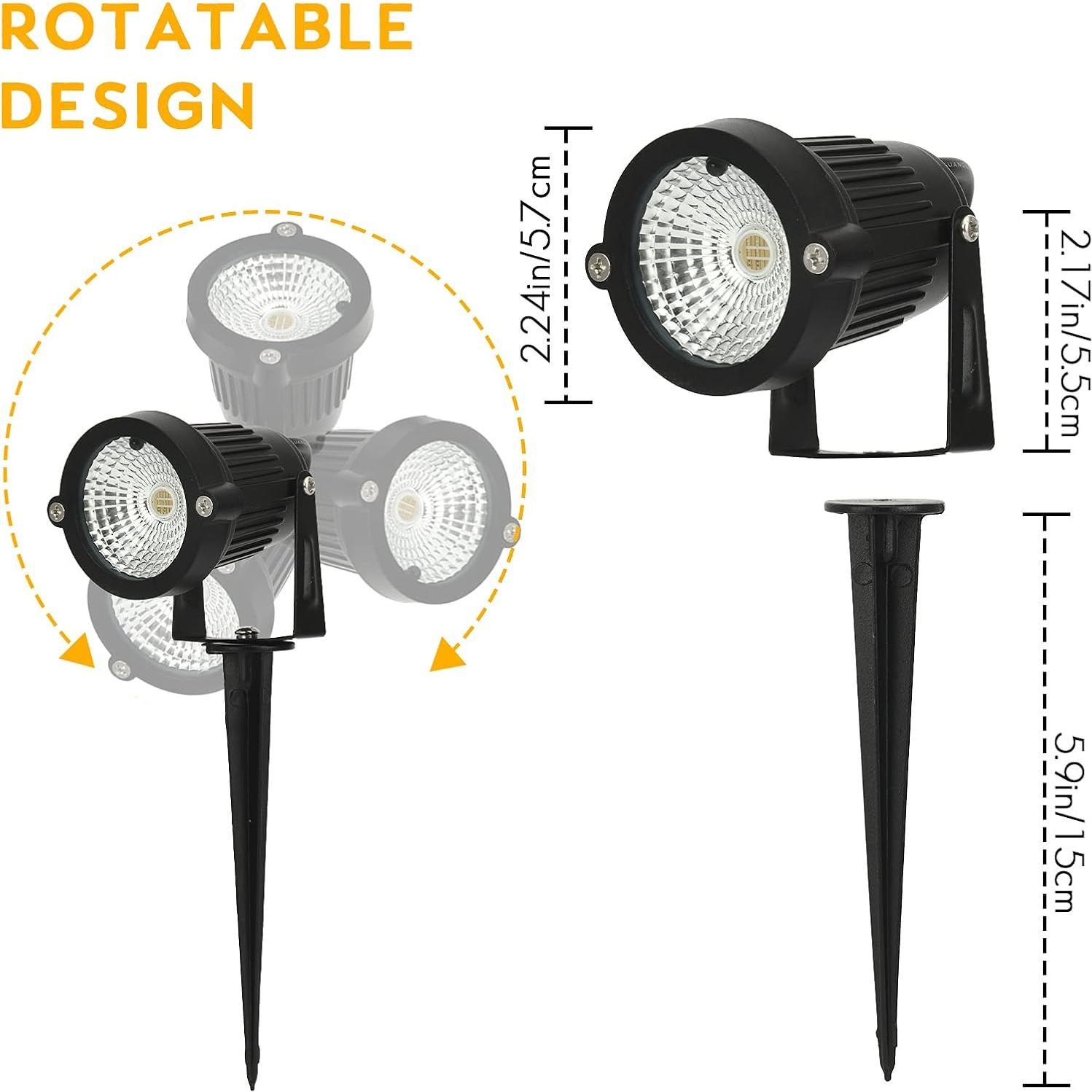 Luces de Paisaje LED ACHENGE RGB 6W 12V IP66 para Jardín