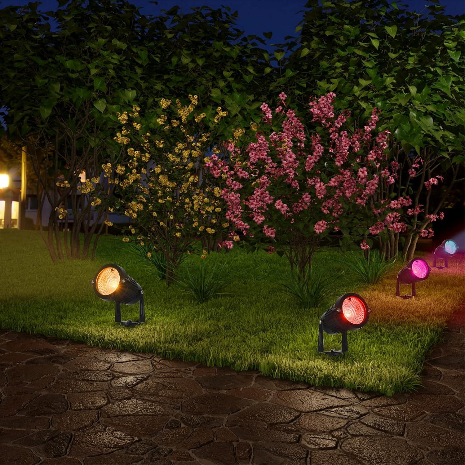 Luces de Paisaje LED ACHENGE RGB 6W 12V IP66 para Jardín