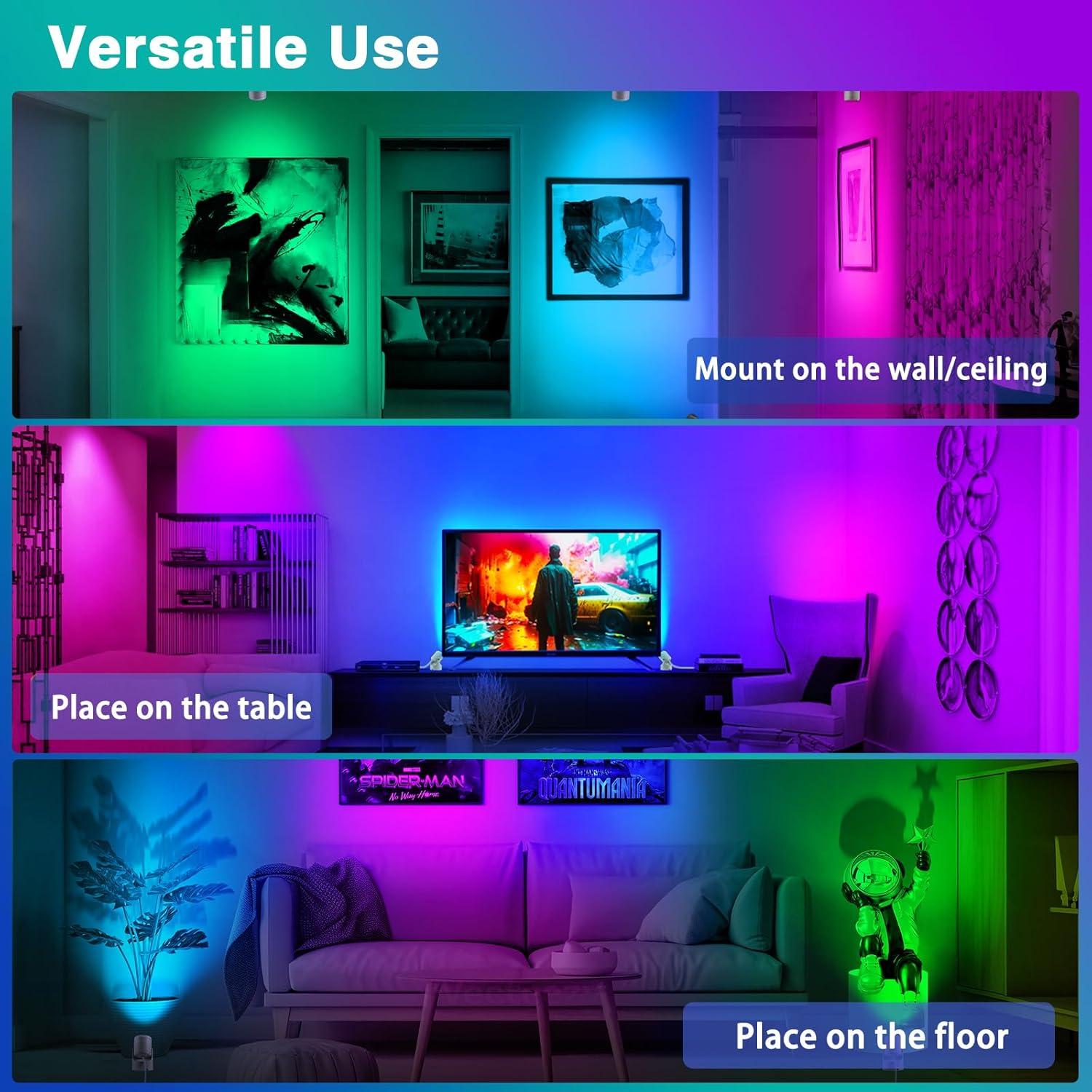 Focos LED RGBW URTOM 2 Paquete Dimmable Control Remoto