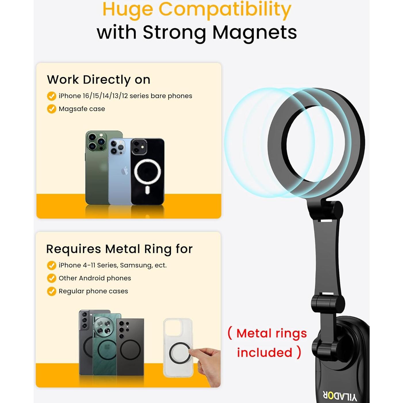 Soporte Magnético para Teléfono Yilador 4 en 1 Manos Libres