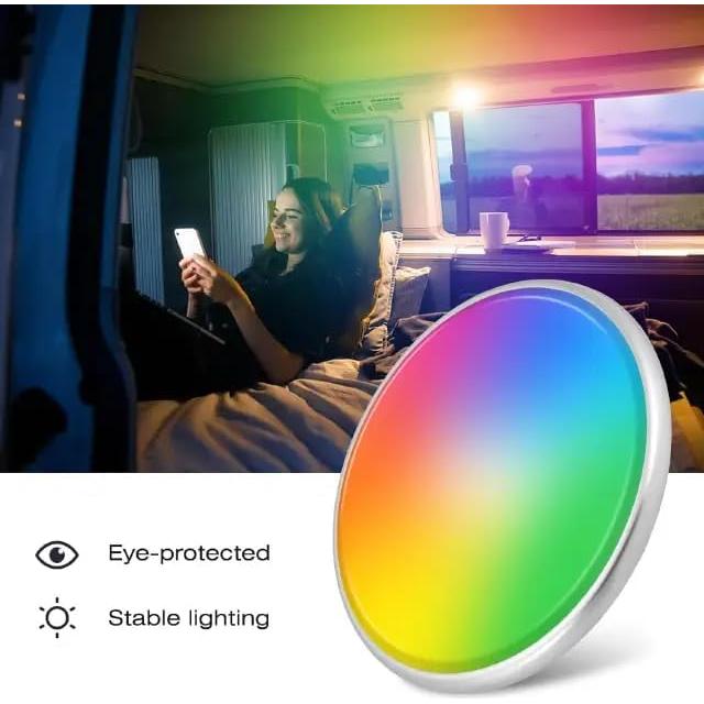 Luces de Techo LED RGB Asooll 12V - Paquete de 2, Regulables