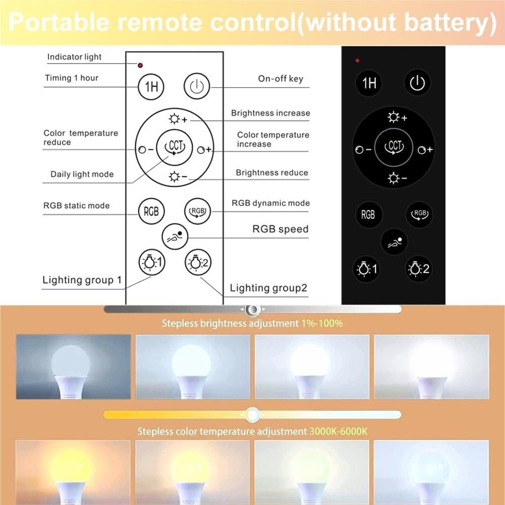 Bombilla LED Inteligente GRV 12W E26 Regulable RGB 3000-6500K