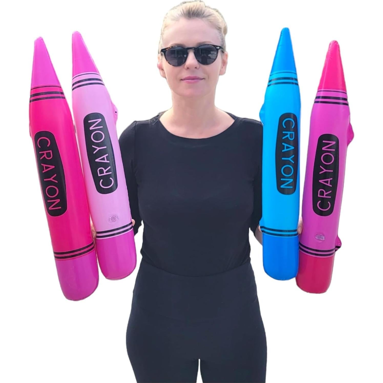 Crayones Inflables Coloridos Zugar Land Paquete de 12