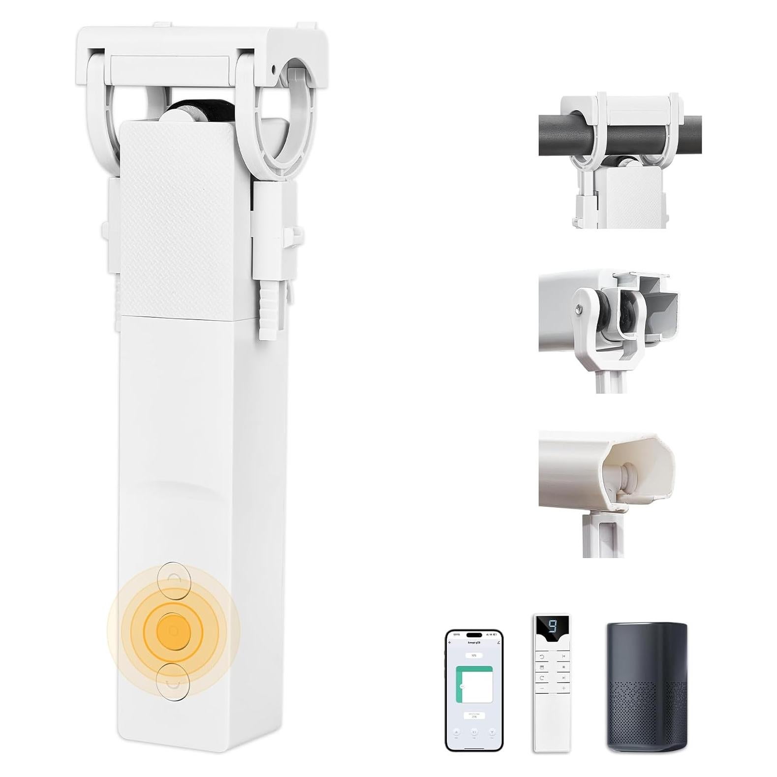 Abre Cortinas Automático Keego con Panel Solar y Control Remoto