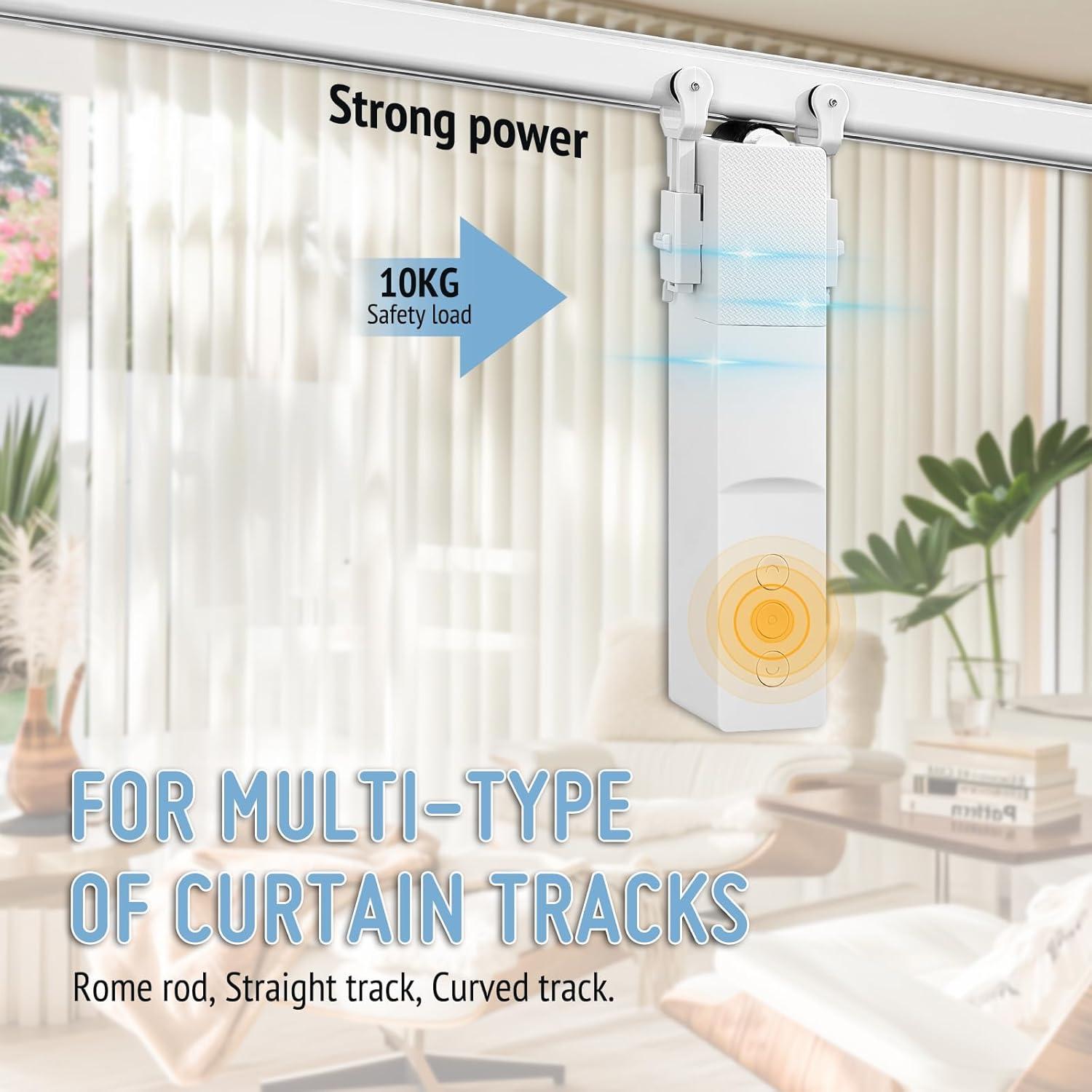 Abre Cortinas Automático Keego con Panel Solar y Control Remoto