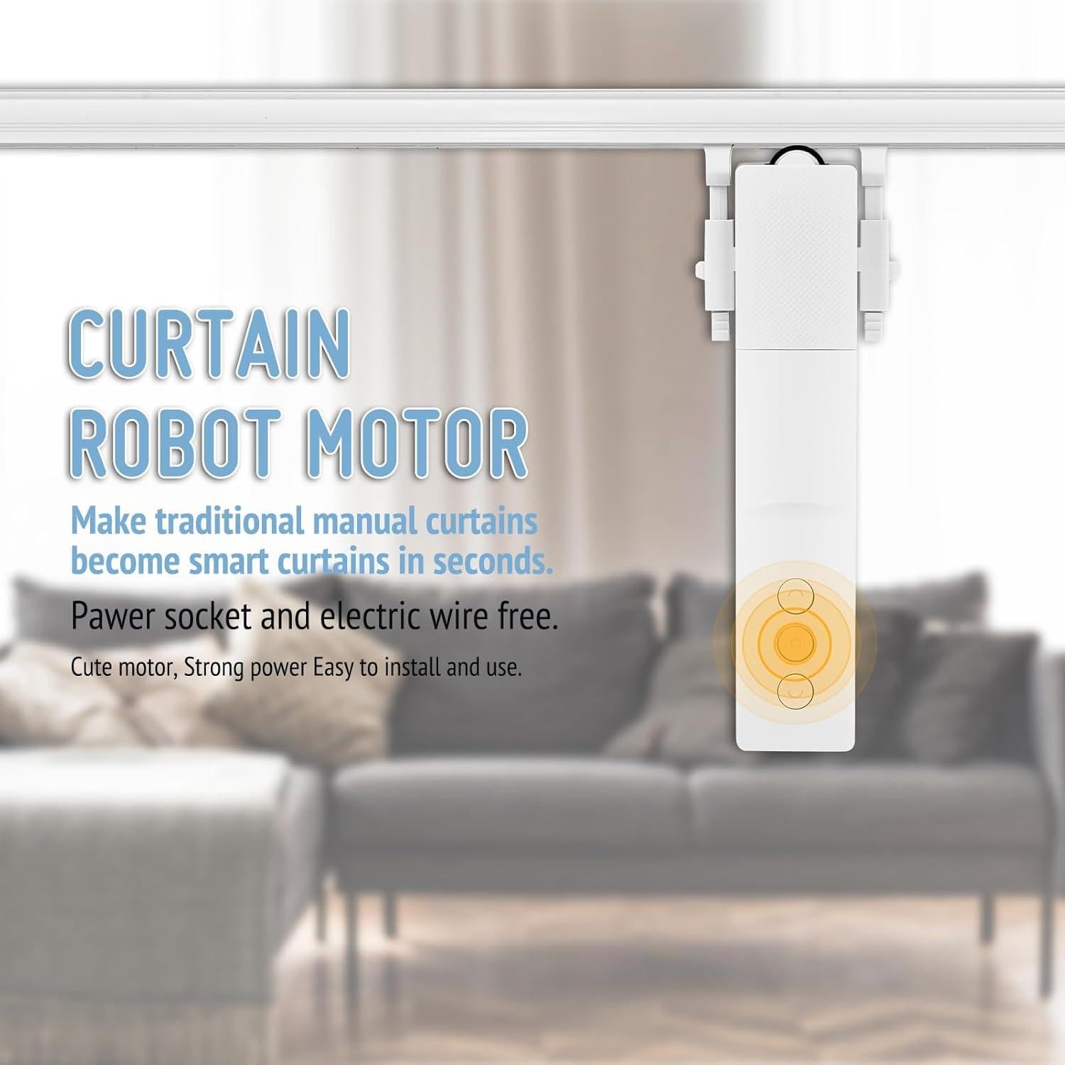 Abre Cortinas Automático Keego con Panel Solar y Control Remoto