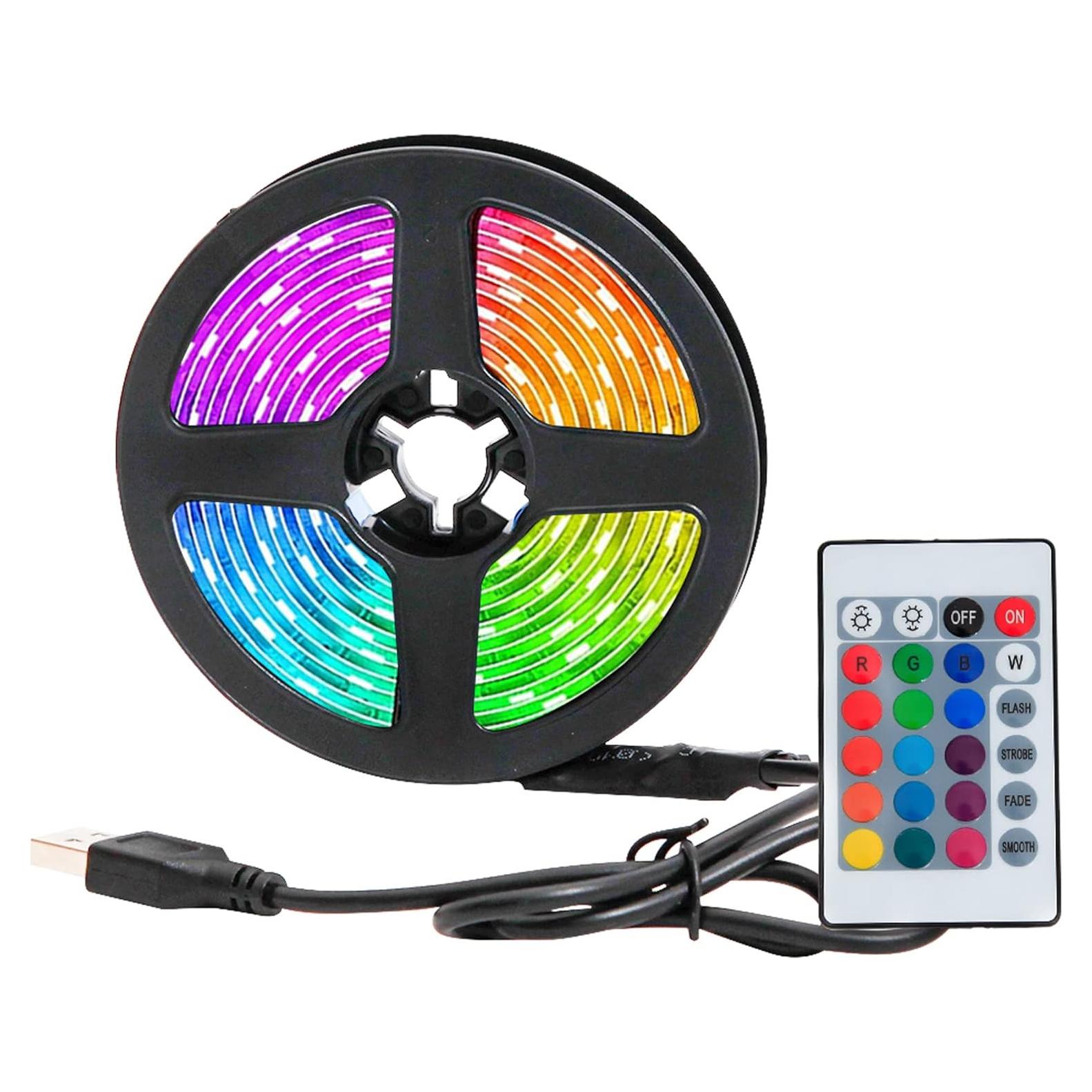 Tira LED RGB 2M KUMQUAT con Control Remoto para TV