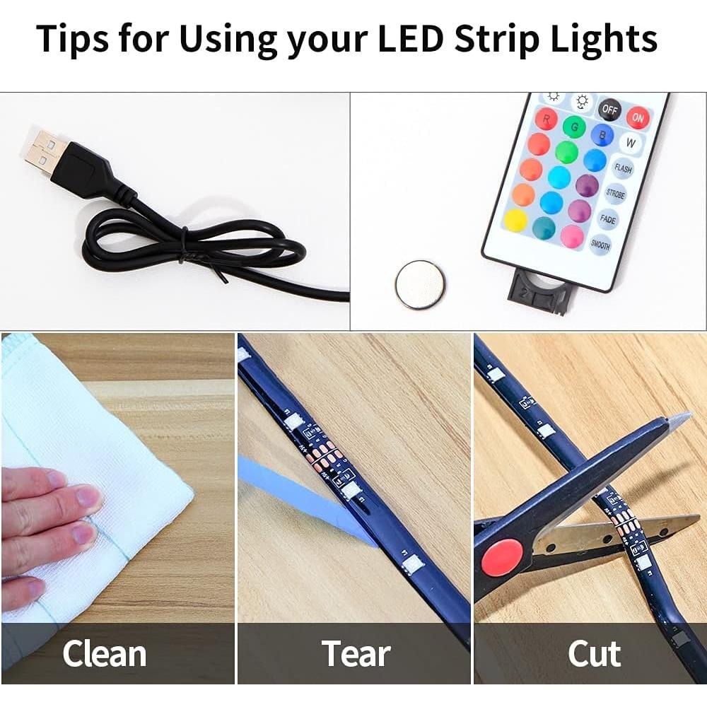 Tira LED RGB 2M KUMQUAT con Control Remoto para TV