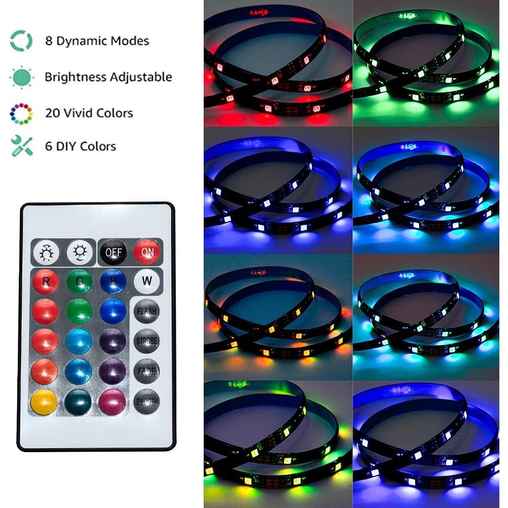 Tira LED RGB 2M KUMQUAT con Control Remoto para TV