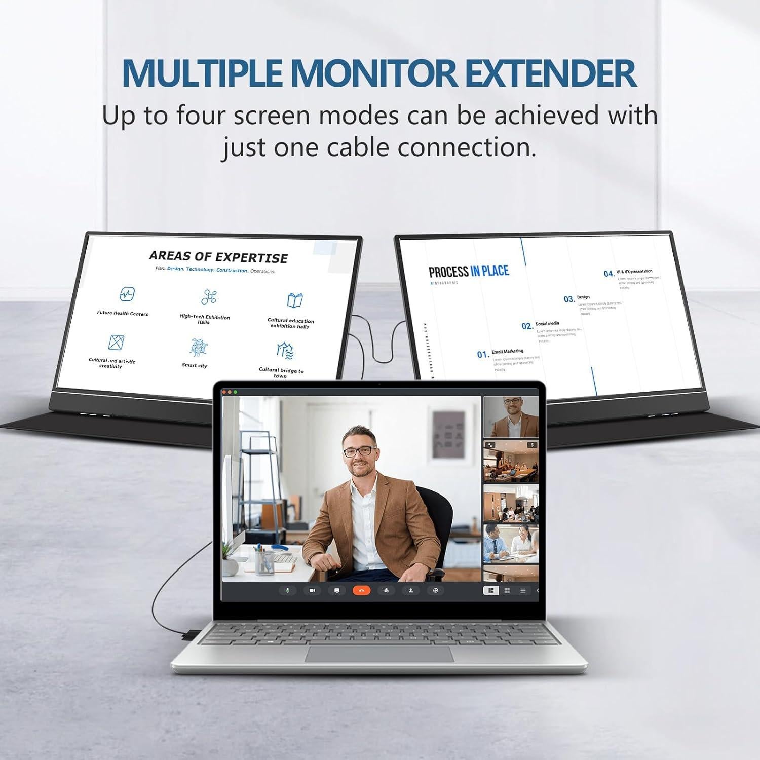 Monitor Portátil G-STORY 14" FHD 1080P IPS USB-C para Laptop