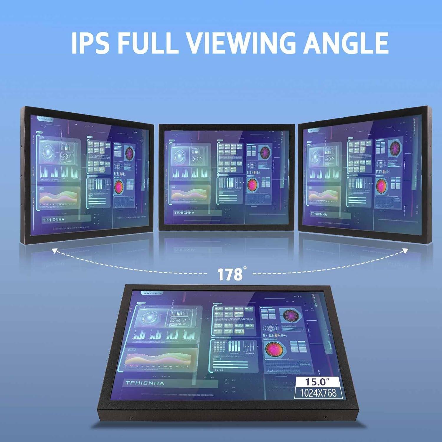 Monitor Táctil Industrial VSDISPLAY 15" 1024x768 IPS VGA DVI