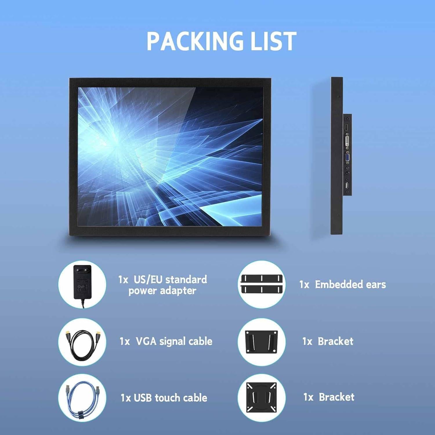 Monitor Táctil Industrial VSDISPLAY 15" 1024x768 IPS VGA DVI