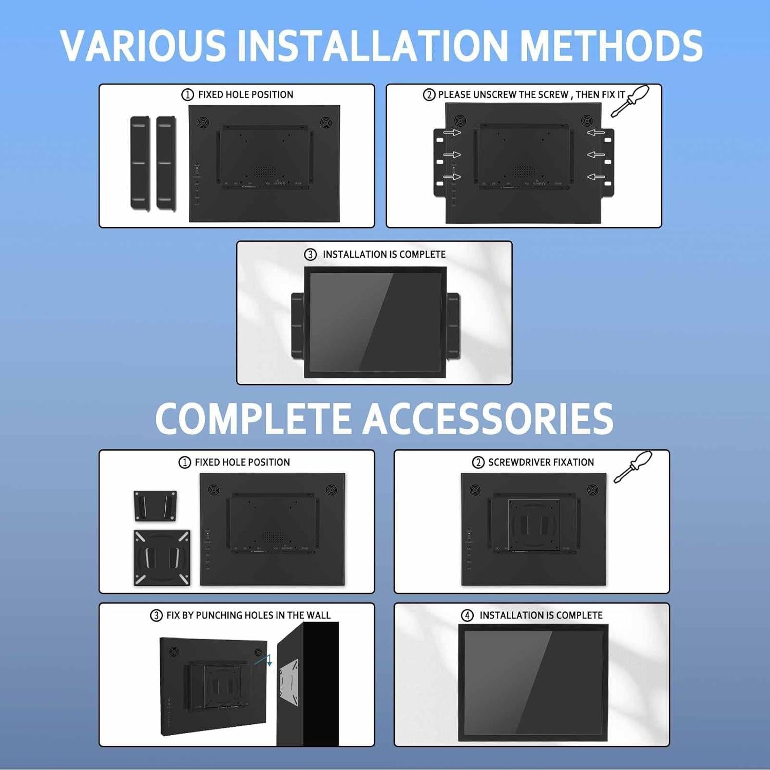 Monitor Táctil Industrial VSDISPLAY 15" 1024x768 IPS VGA DVI