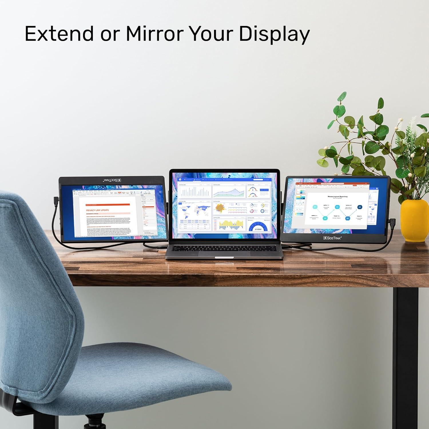 Monitor Portátil Triple 12.5" Swivel SideTrak - FHD, USB-C, HDMI