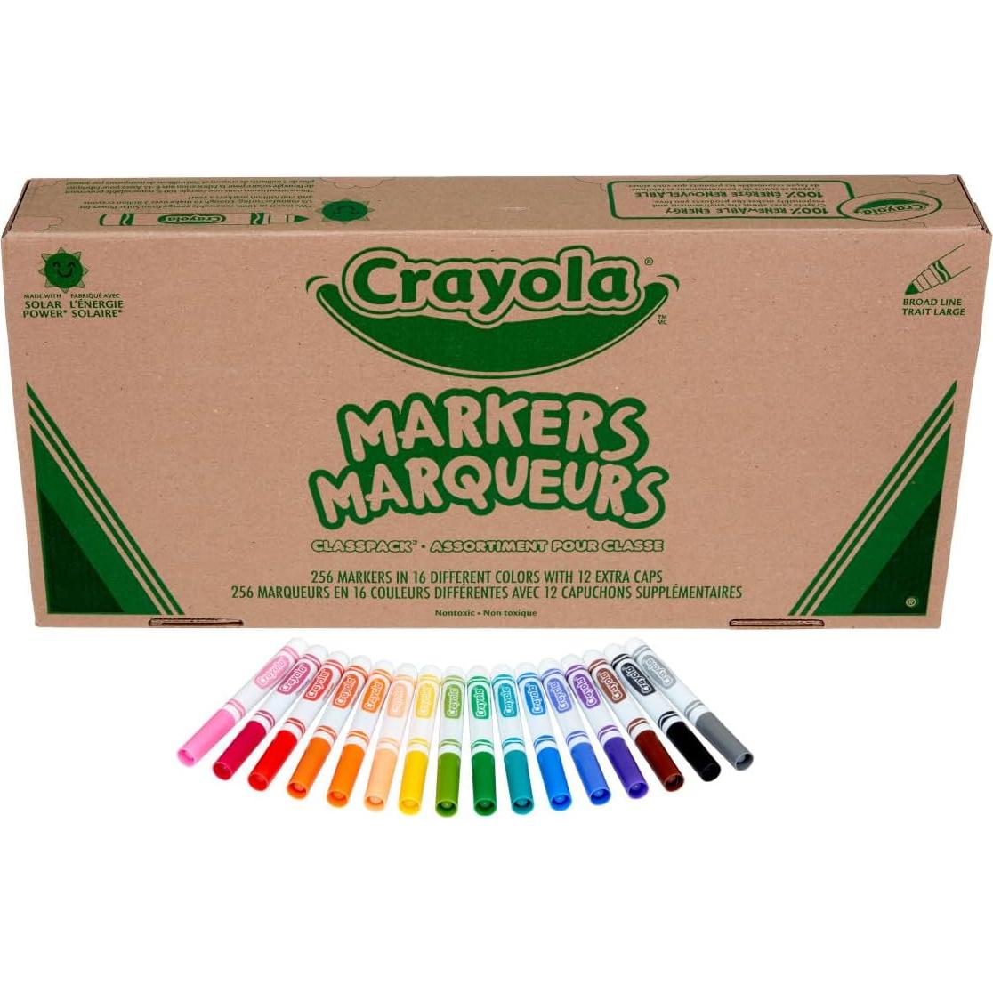 Marcadores Crayola Classpack 256 Ct Anchos Multicolor
