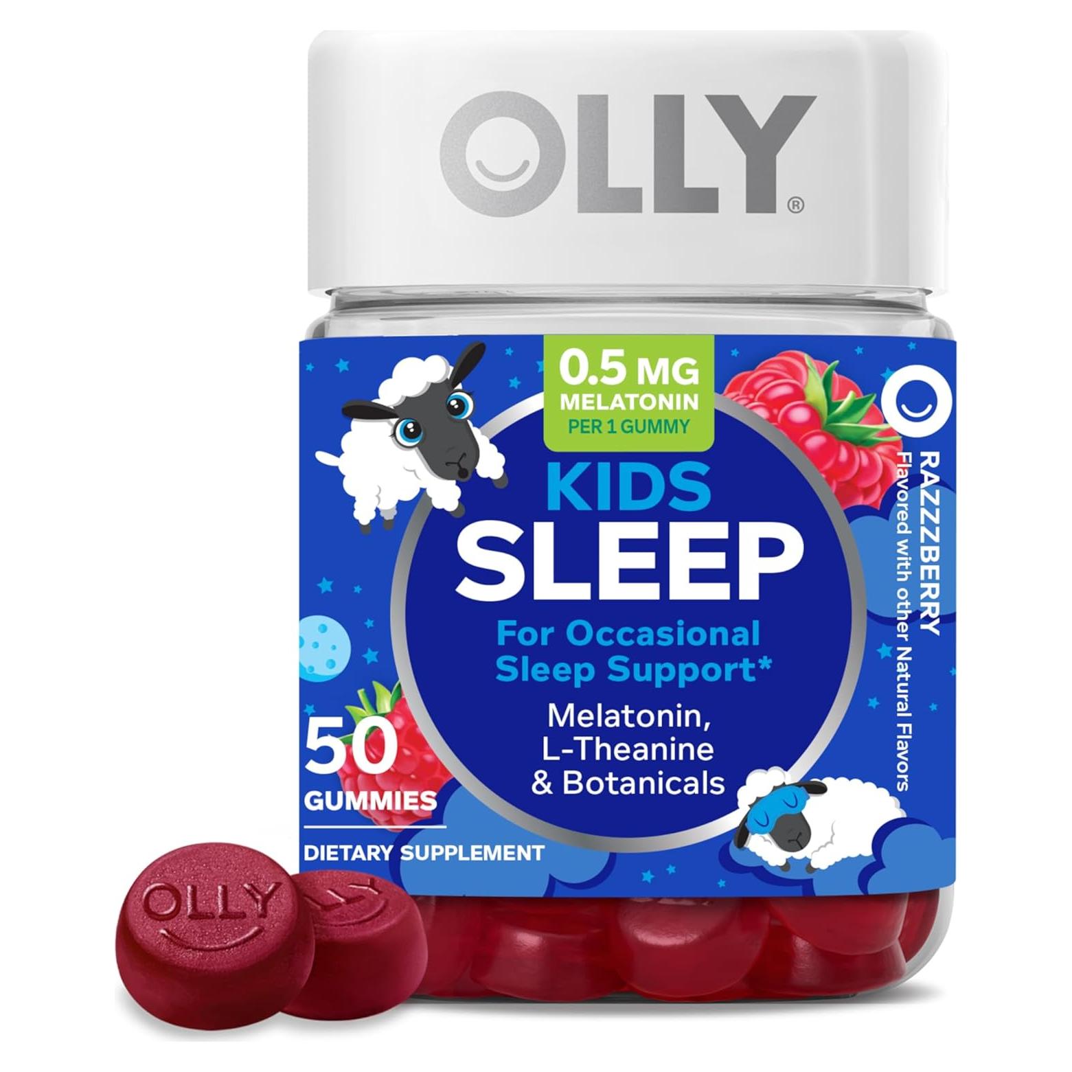 Gominolas OLLY para Dormir Niños 0.5mg Melatonina Frambuesa 50 Unidades