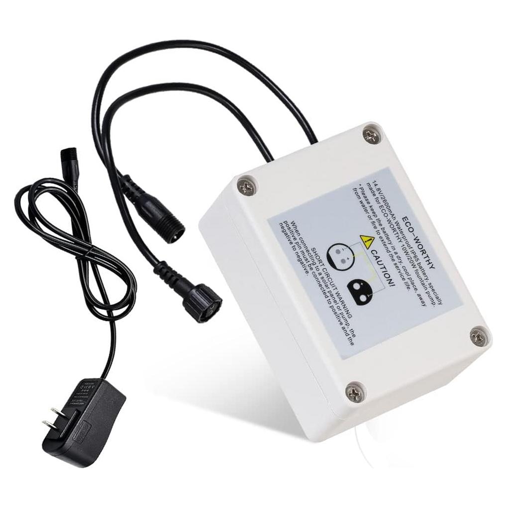 Batería de Respaldo ECO-WORTHY 14.8V 2600mAh para Bomba Solar