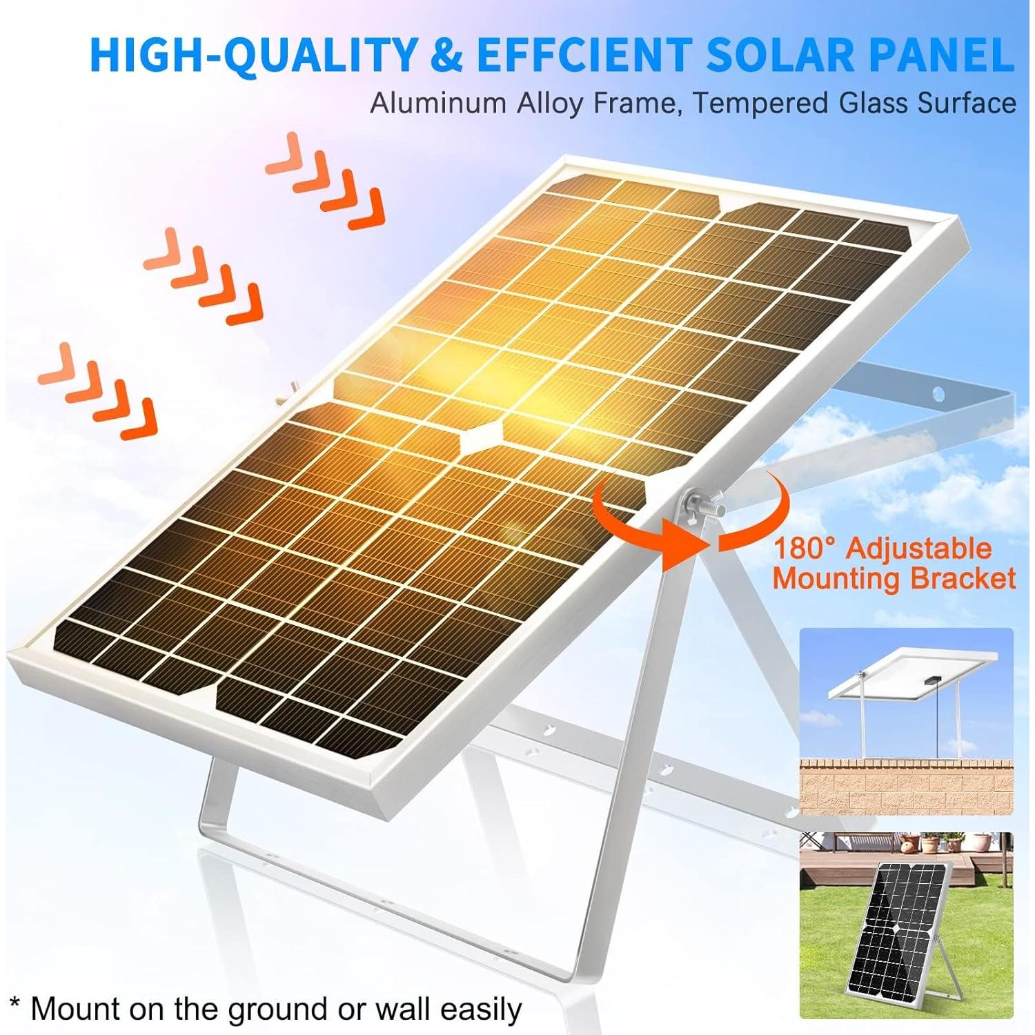 Bomba de Fuente Solar FEOXSHAL 15W con Flujo Ajustable 720 LPH