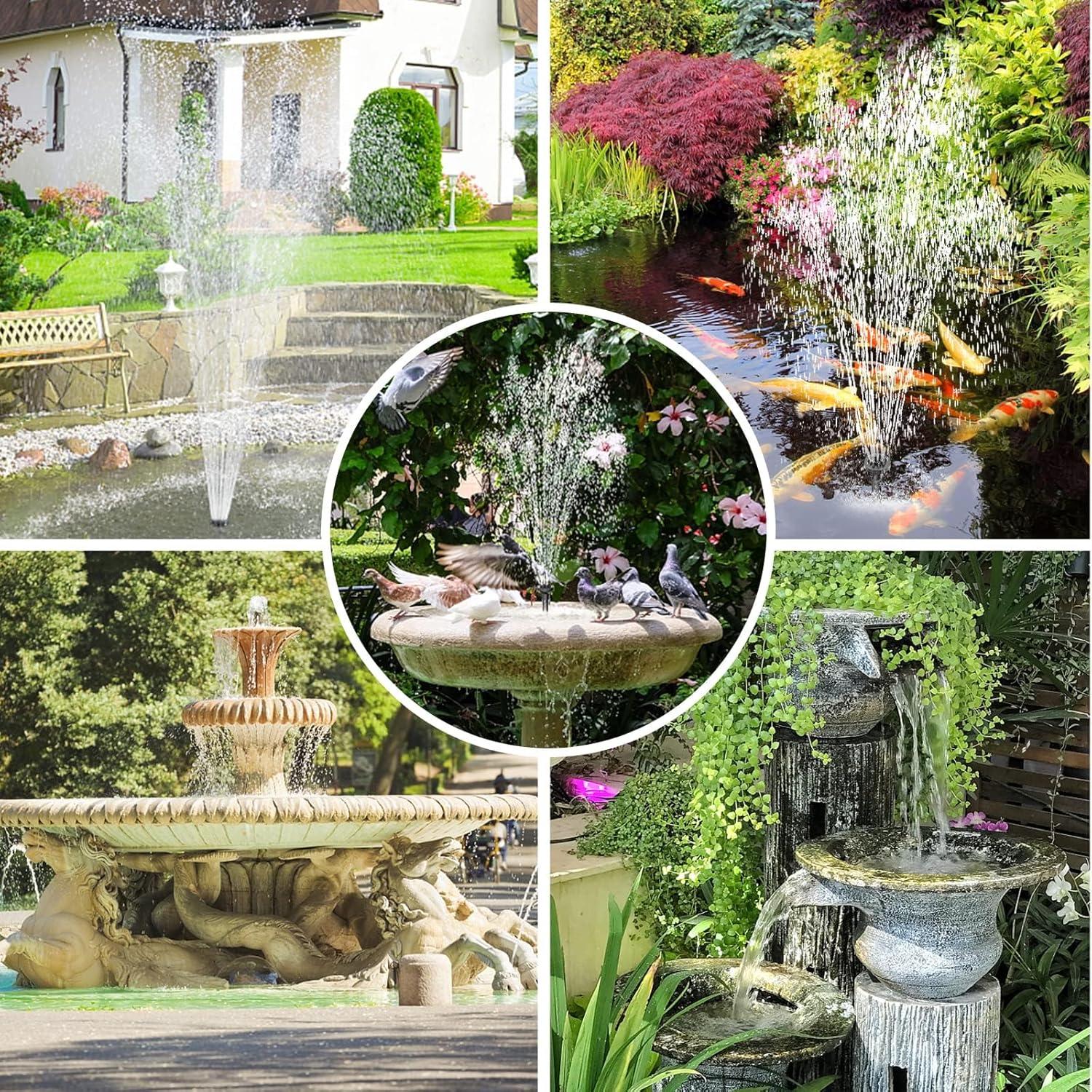 Bomba de Fuente Solar FEOXSHAL 15W con Flujo Ajustable 720 LPH