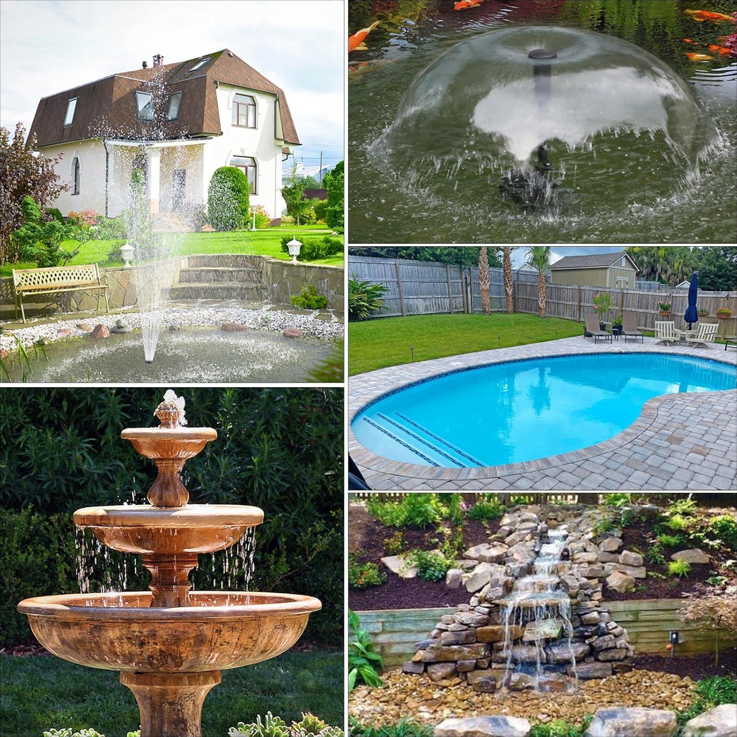 Bomba de Fuente Solar FEOXSHAL 15W con Flujo Ajustable 720 LPH