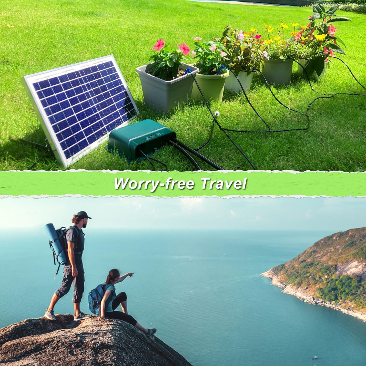 Kit de Riego Solar Automático Lewisia 10W para 50 Plantas