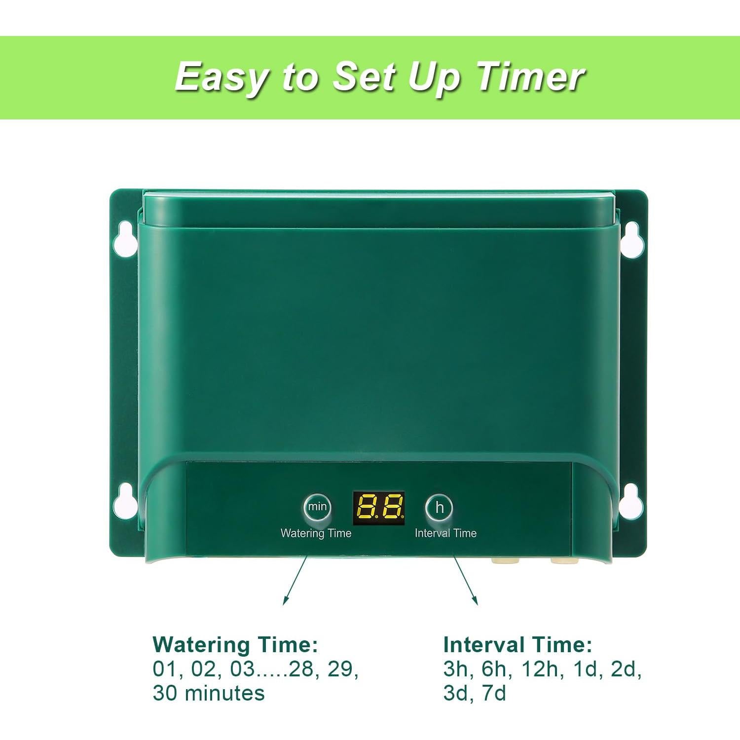 Kit de Riego Solar Automático Lewisia 10W para 50 Plantas