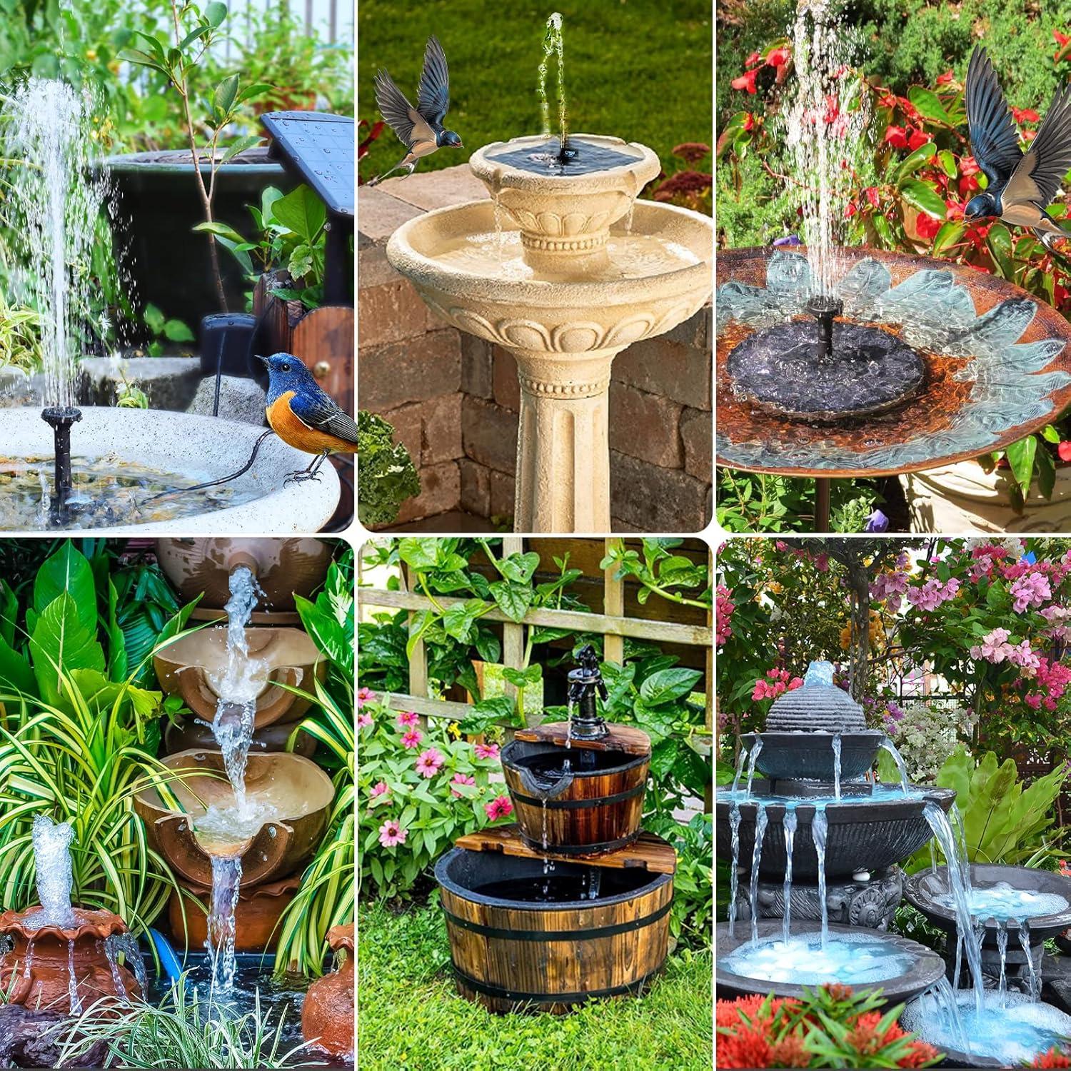 Bomba de Agua Solar 6W POPOSOAP para Jardín y Estanques