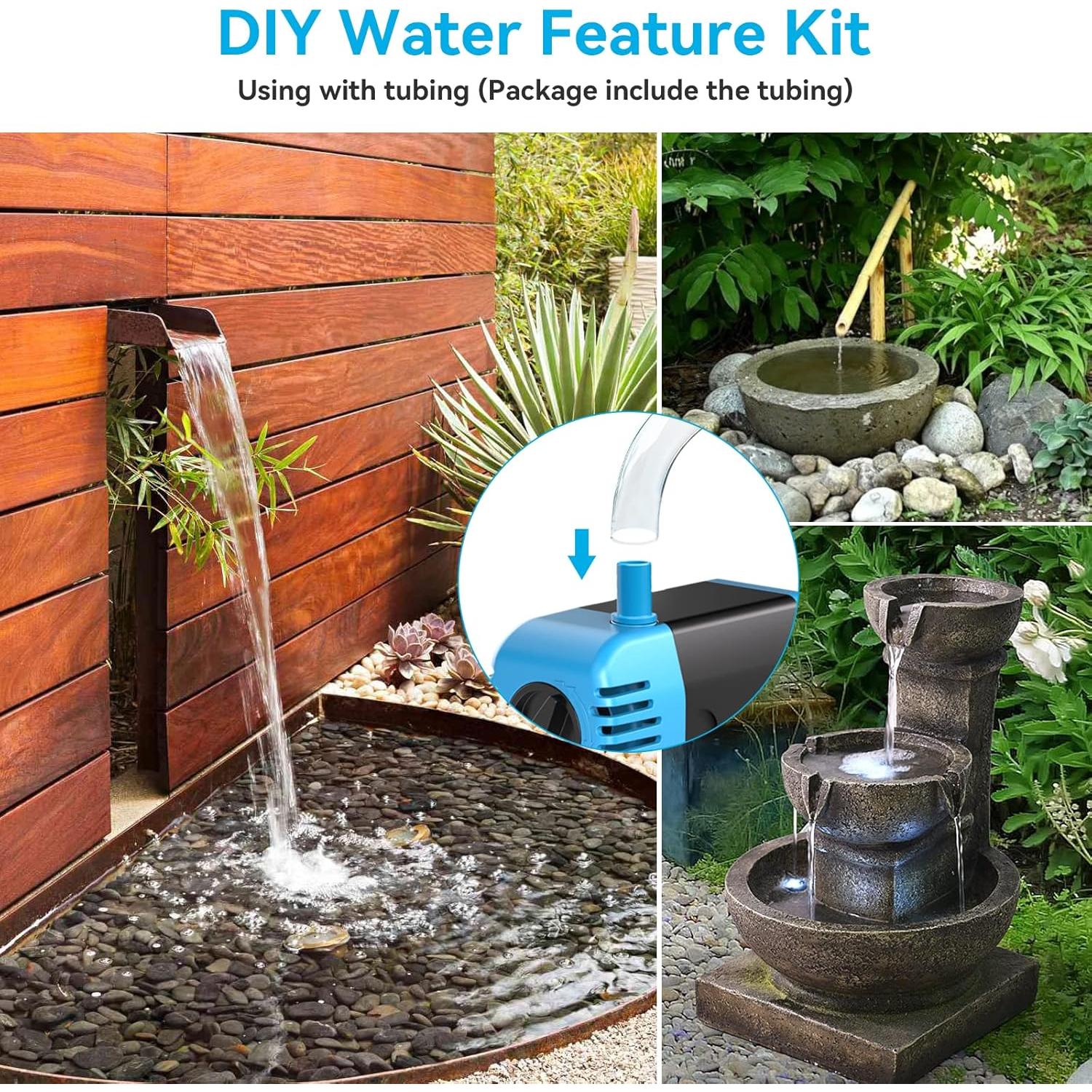 Bomba de Agua Solar POPOSOAP 12W 900 L/h para Estanque y Jardín